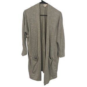 Womens Striped Cardigan Duster Pockets‎ OS Boho Lagenlook Beach
